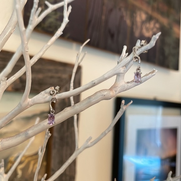 Sterling silver and purple sapphire necklace - Picture 7 of 7